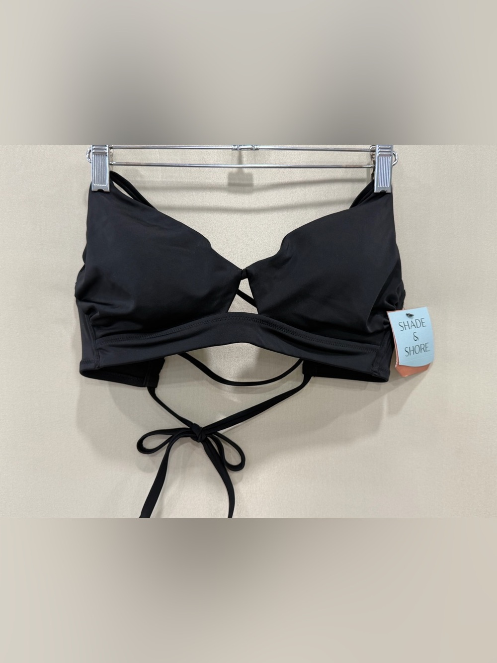 Shade & Shore Black Strappy Bralette